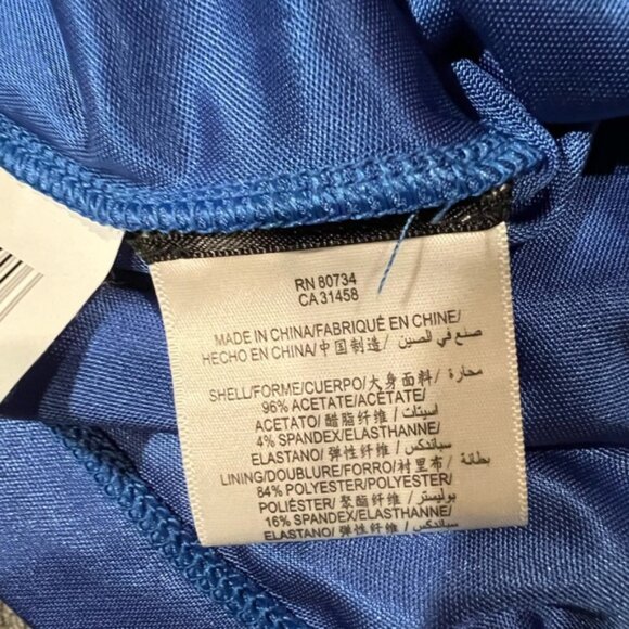 BCBG Max Azria Deep V Front Royal blue Cocktail Dress size XS - Picture 6 of 6